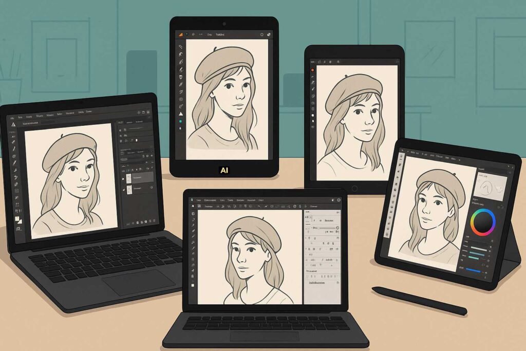 Baru mulai ilustrasi digital - Kenalan dulu dengan 5 software ini - Adobe Photoshop Illustrator Procreate CorelDraw dan Krita