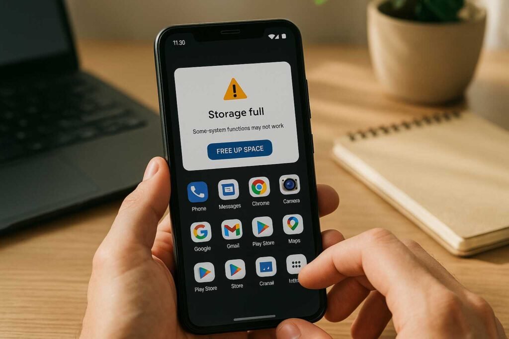 android tidak bisa download aplikasi - memori penuh - hapus cache - pindah ke kartu sd