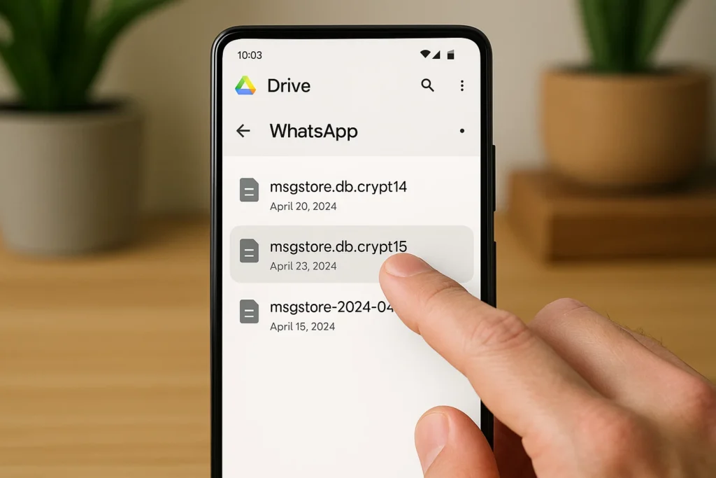 cara buka cadangan wa di google drive - folder whatsapp - pulihkan percakapan lama