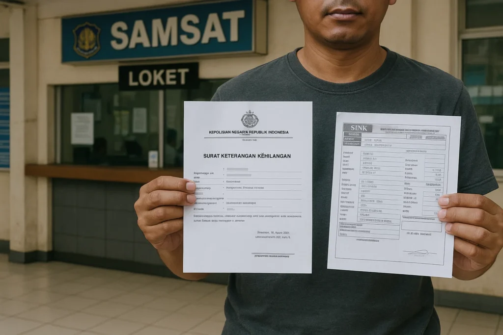 cara mengurus stnk yang hilang - lapor polisi - kunjungi samsat - siapkan dokumen kendaraan
