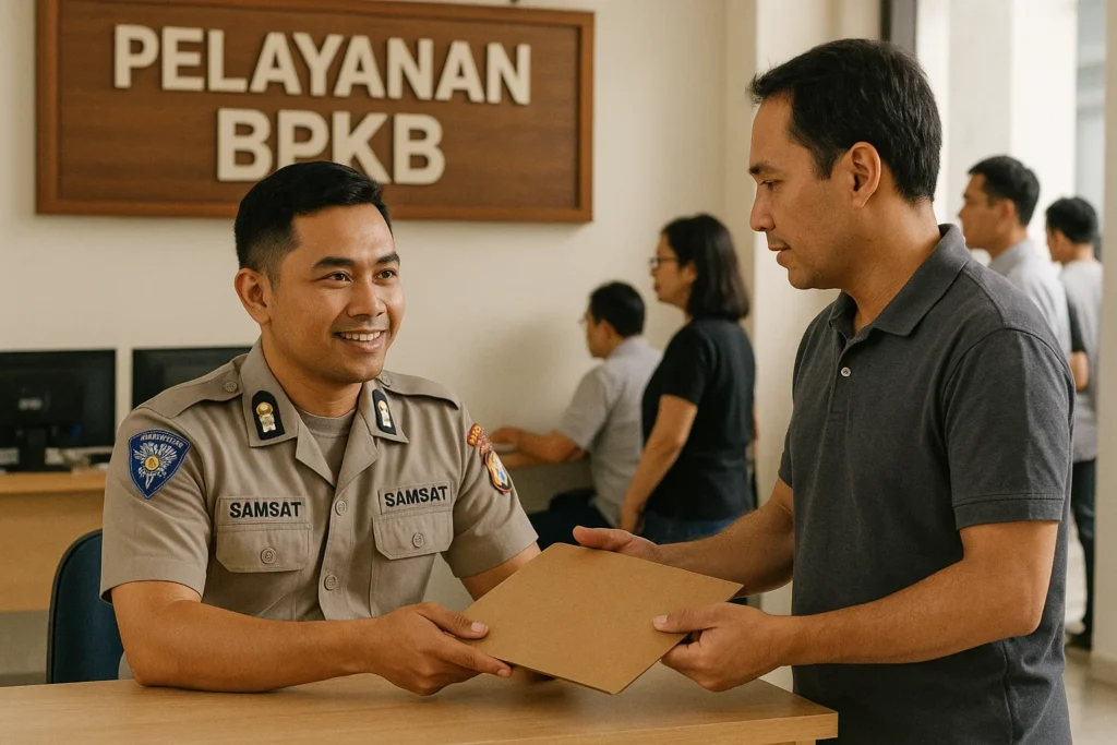 proses mengurus BPKB hilang di samsat - siapkan dokumen - bawa surat kehilangan - bayar biaya administrasi