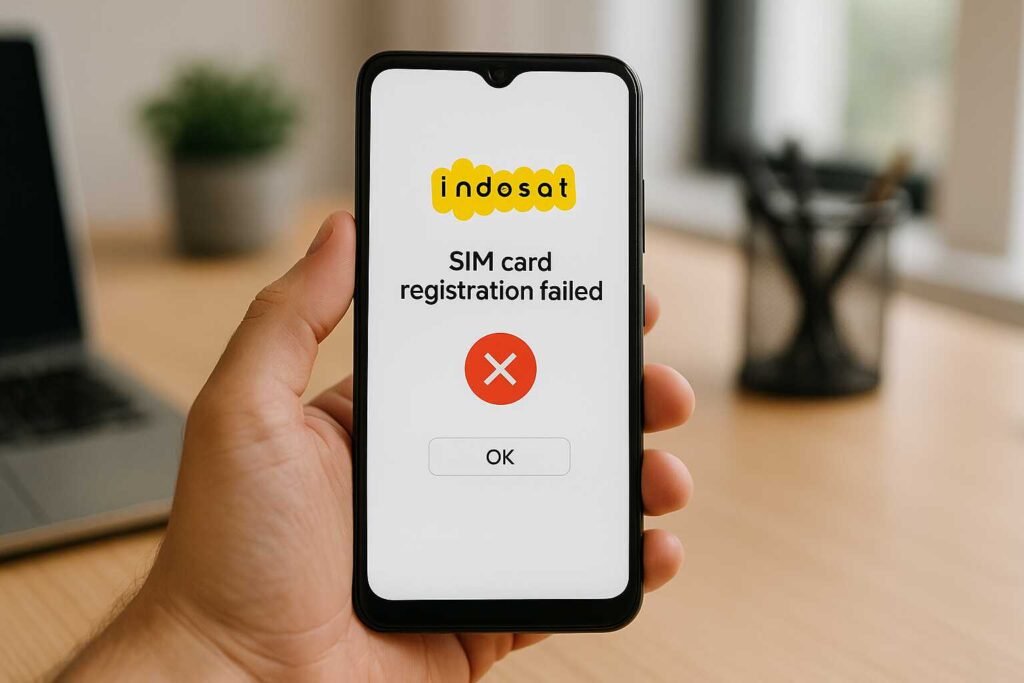 registrasi kartu indosat gagal - cek sinyal - pastikan data benar - hubungi customer service